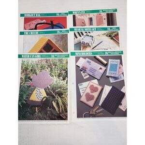 (J5) 1993 Annie's Attic Plastic Canvas Pattern Miscellaneous Patterns Lot of 6